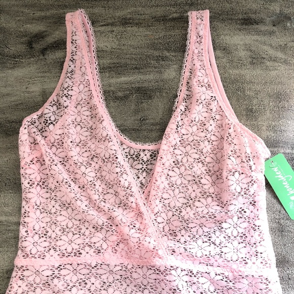 Honeydew Intimates Pink laced body suit size M - Picture 4 of 7